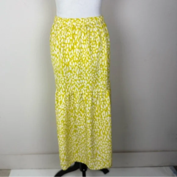 Who What Wear Women’s Yellow Tiered Midi Skirt Size XXL - Picture 5 of 8